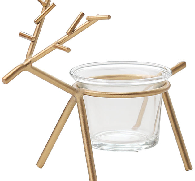 Wrought Iron Fawn Candle Holder