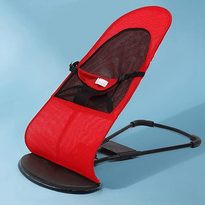 Foldable Baby Bouncer Chair with Toy Bar & Safety Harness